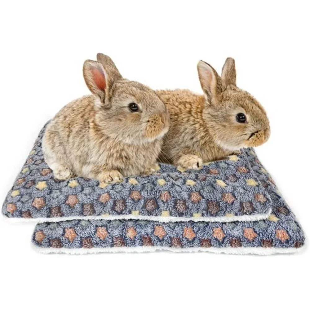 2 Pcs Guinea Pig Bed Mat Washable, Rabbit Winter Bed Pad for Indoor, Warm Bed
